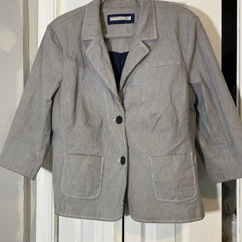Old Navy Blue Stripe Blazer